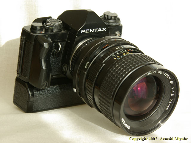 PENTAX LX with FA-2 Finder + Adapter K for 6x7 Lens + smc PENTAX