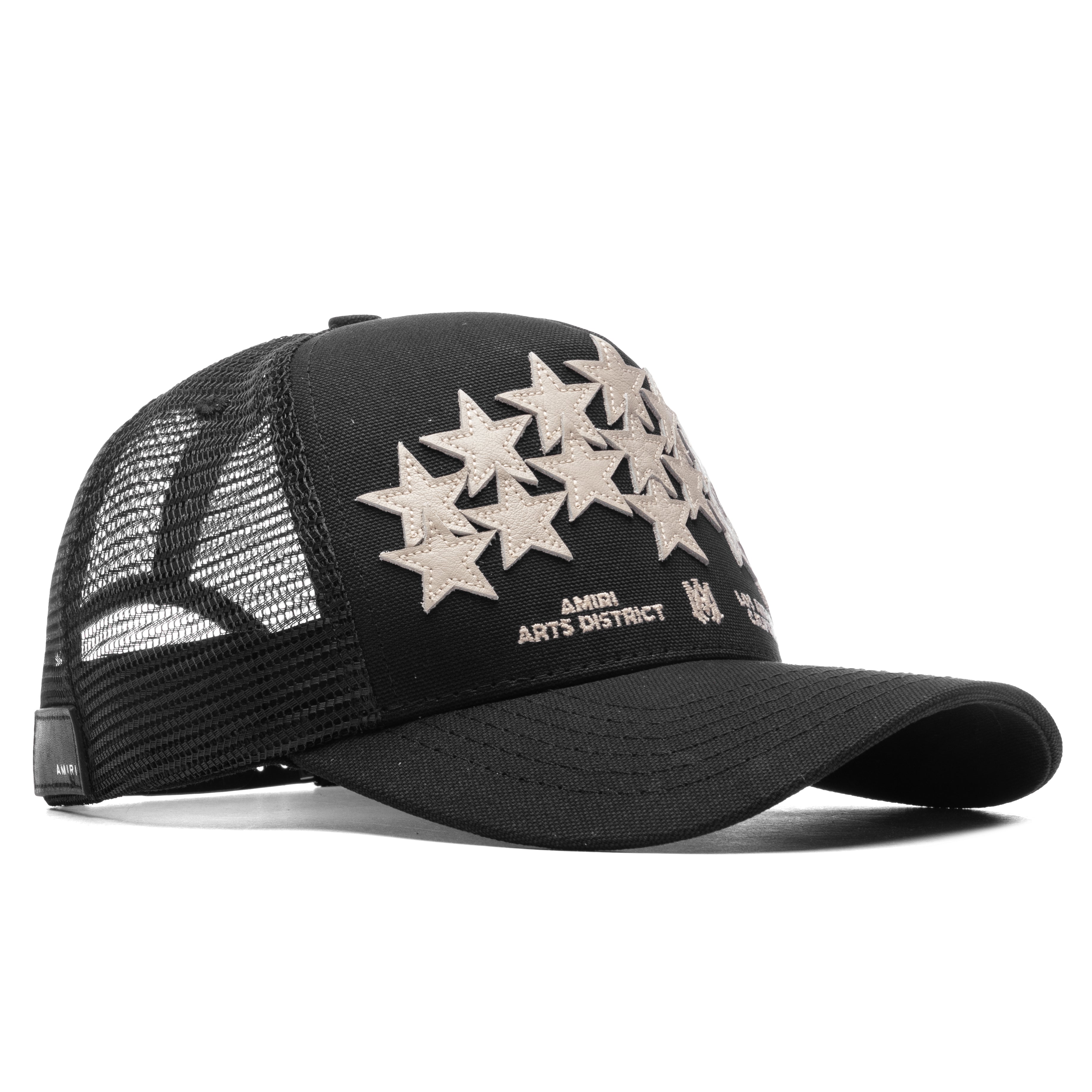 Amiri Leather Star Trucker Hat - Black - Amiri Hat – Feature
