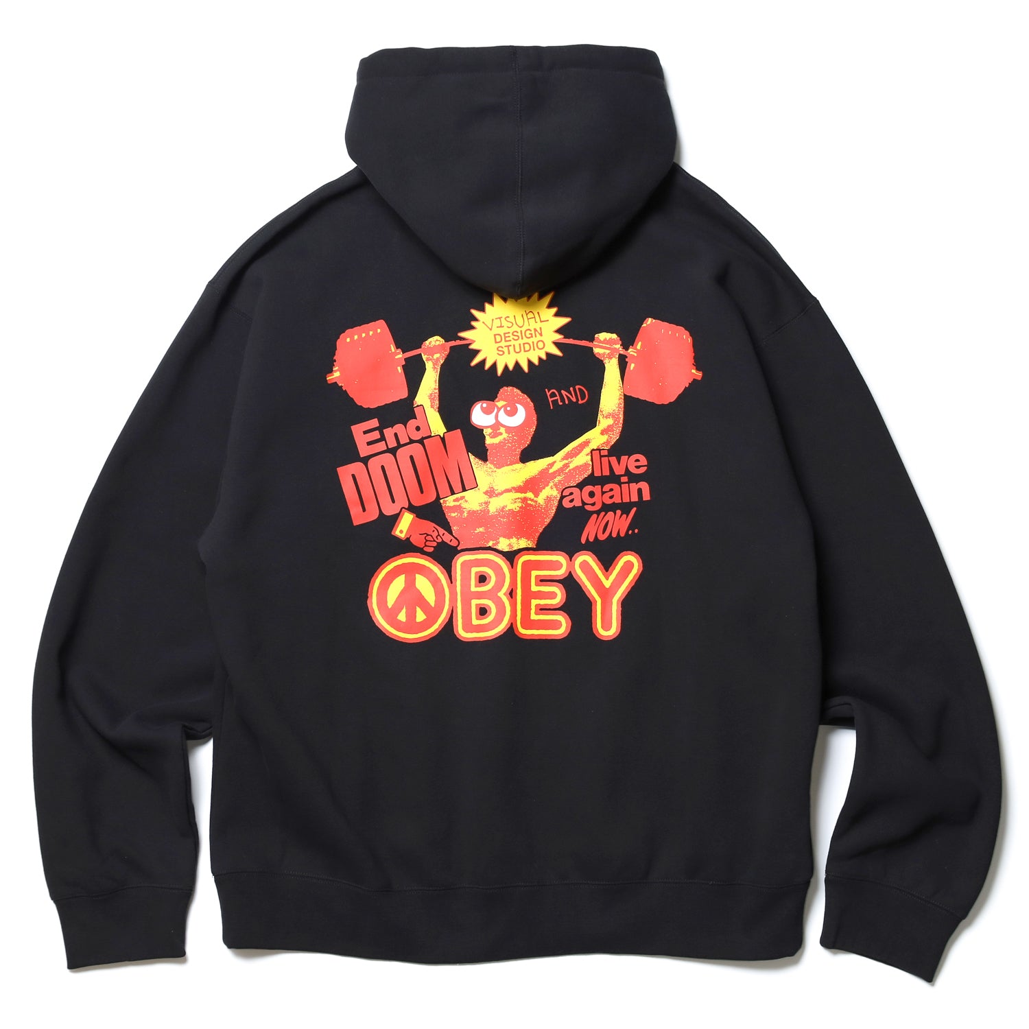 OBEY / LIVE AGAIN NOW HOODIE (BLACK) – Feelin'
