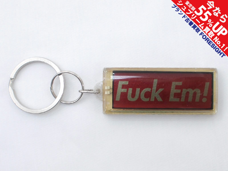 Supreme 'Flashing Keychain / Fuck Em!'ボックスロゴ キーチェーン