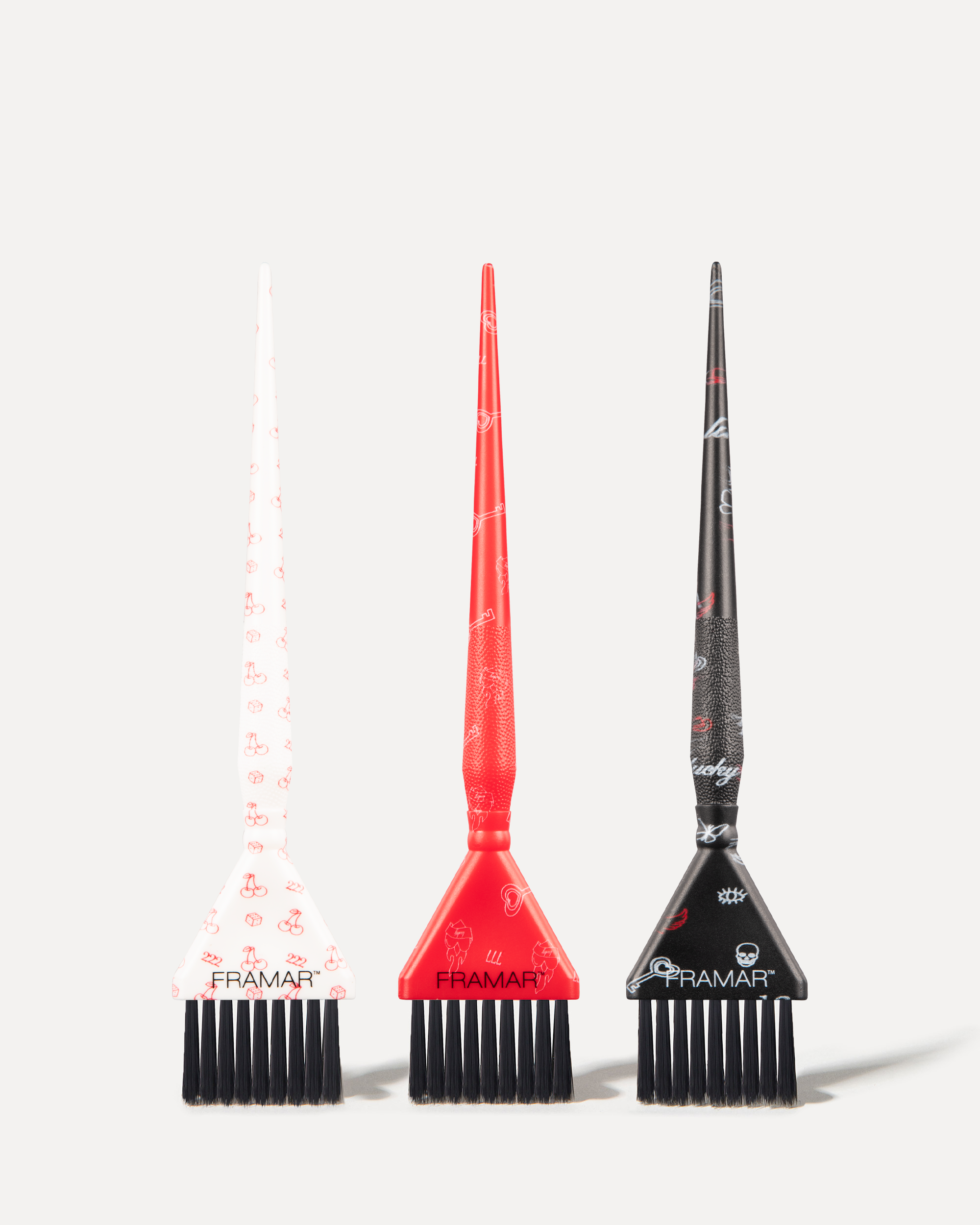 Framar Triple Threat Set Hair Color Brush Set | Hair Dye Brush 3
