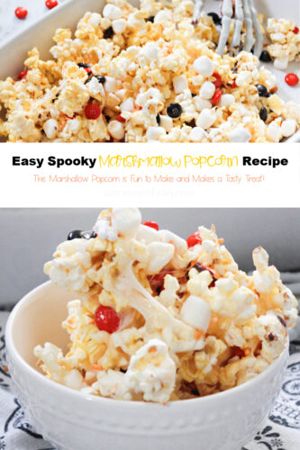 Spooky Marshmallow Popcorn Mix Recipe with M&Ms – AHWZ