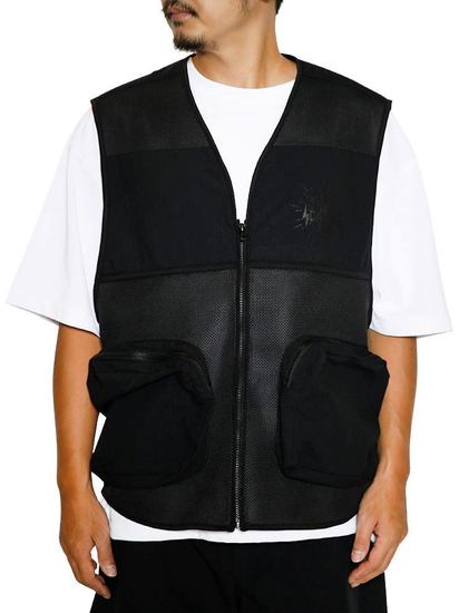 CALEE 「MULTI FUNCTION RIPSTOP MESH ZIP VEST」 メッシュジップベスト