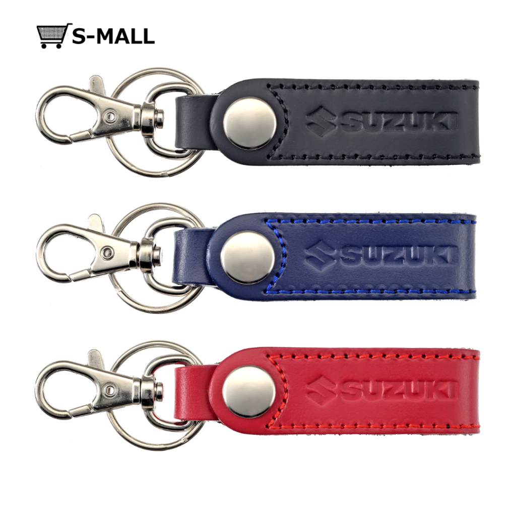 レザーキーホルダー ベルトループ【ブラック/ブルー/レッド】 – オート