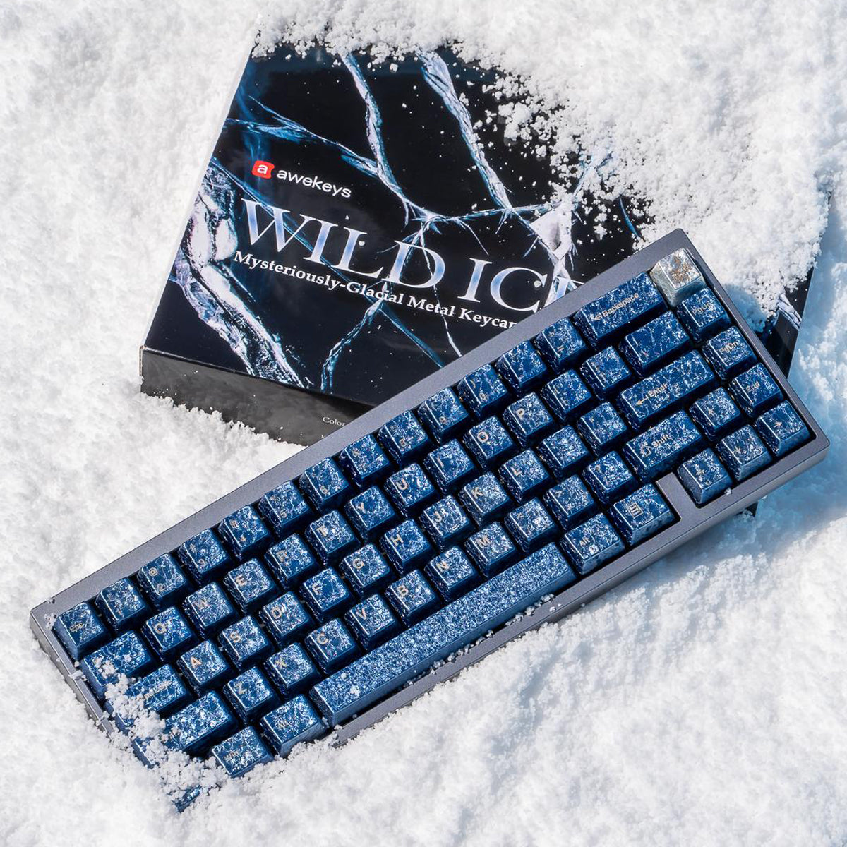 Awekeys Wild Ice Full Metal Keycaps Set