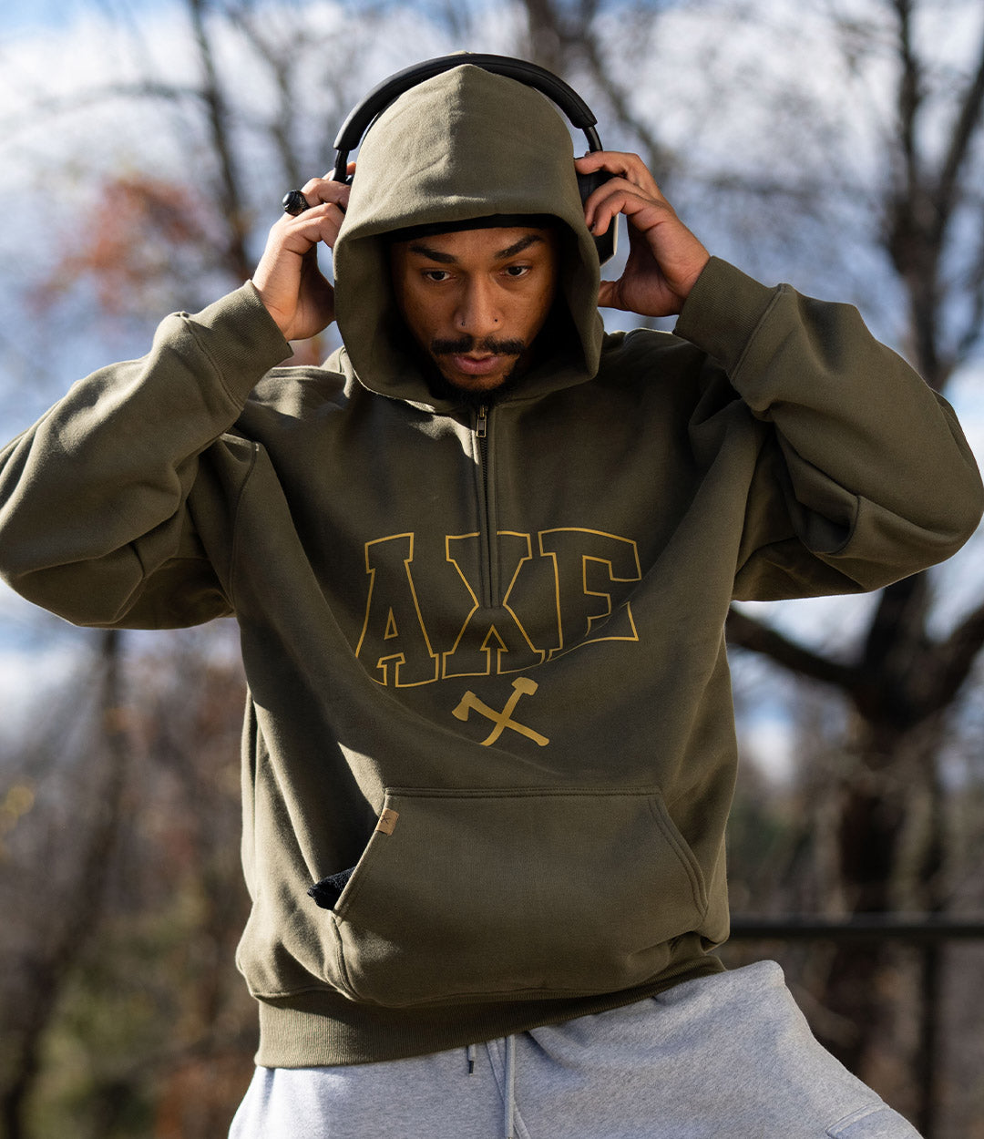 Collegiate AXE Plush Quarter Zip – Axe & Sledge Supplements