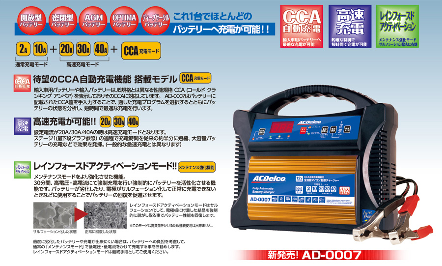 AC Delco バッテリー充電器