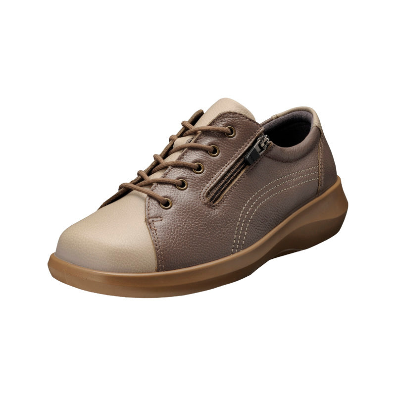 アキレス・ソルボ C 557 グレー/ウォームグレー｜牛革4Eファスナー付き