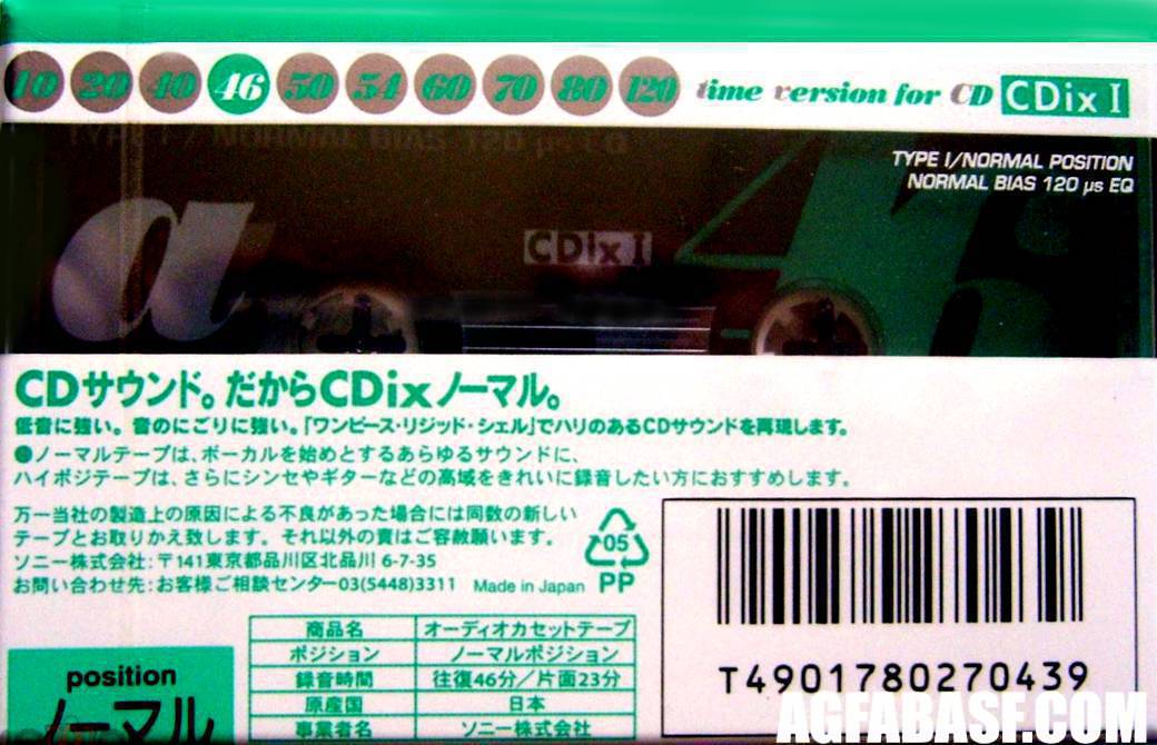 Кассеты Sony 1994 JAP