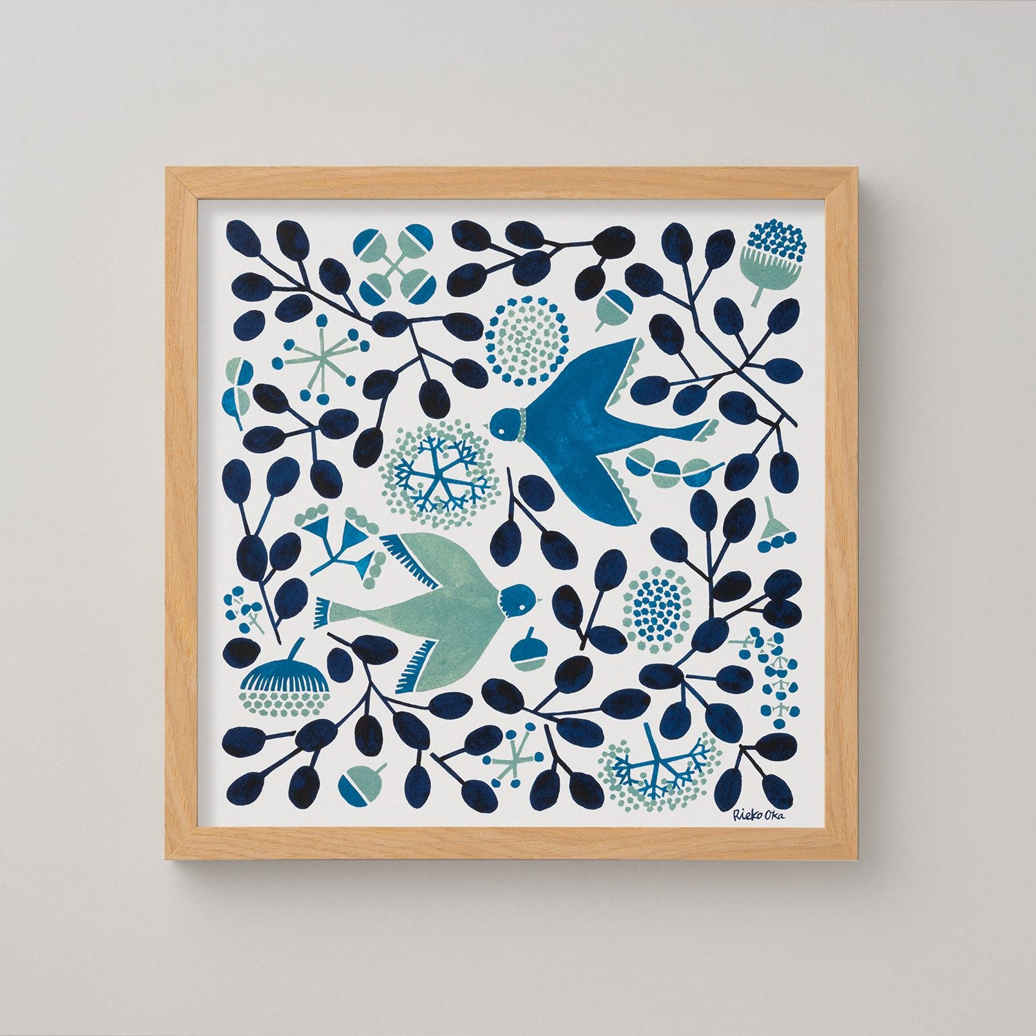 アートポスター | BIRD GARDEN（バードガーデン）blue フレームセット