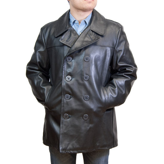 140-BLK-LTHR-PEACOAT – Alcala's Western Wear