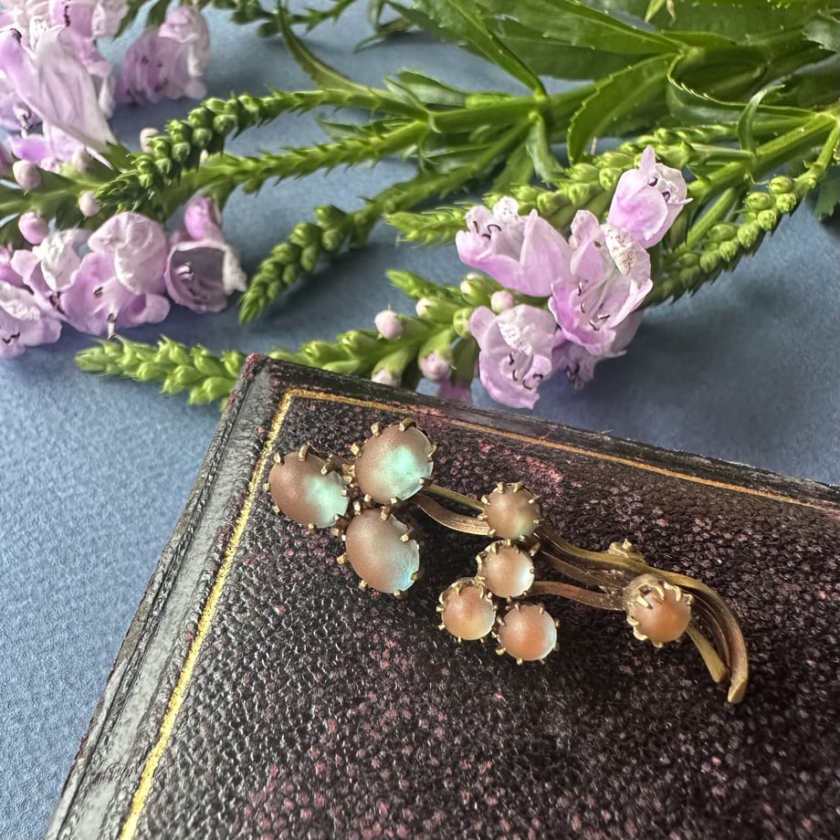 アンティークサフィレット フラワー ブローチアンティークアクセサリー