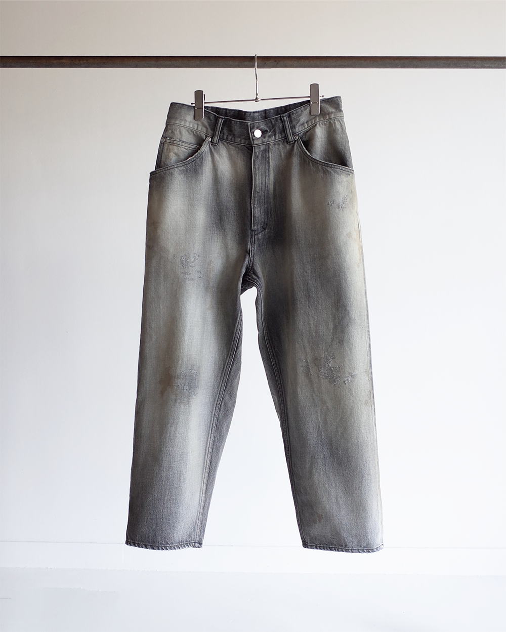 SELVEDGE TAPERED 5P BLACK DENIM PANTS – ANCELLM