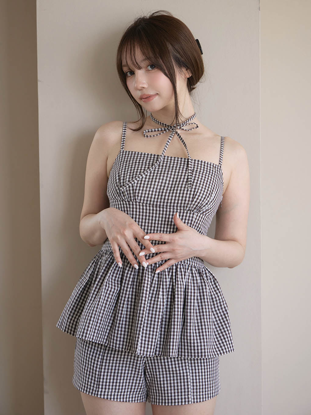 ANDMARY】Gingham check set up