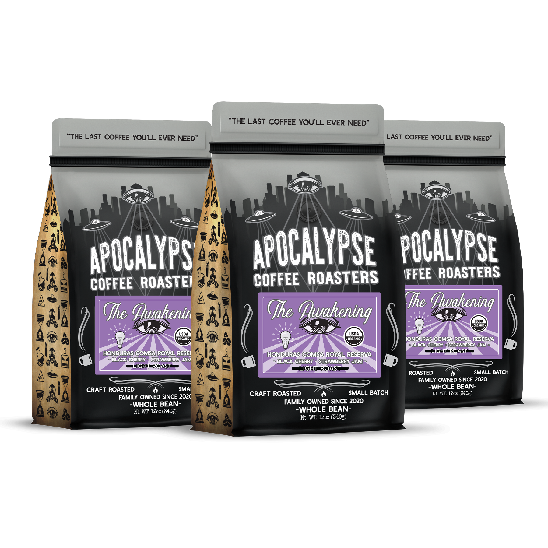 Light Roast Organic Coffee | Apocalypse Coffee Roasters | Bundled