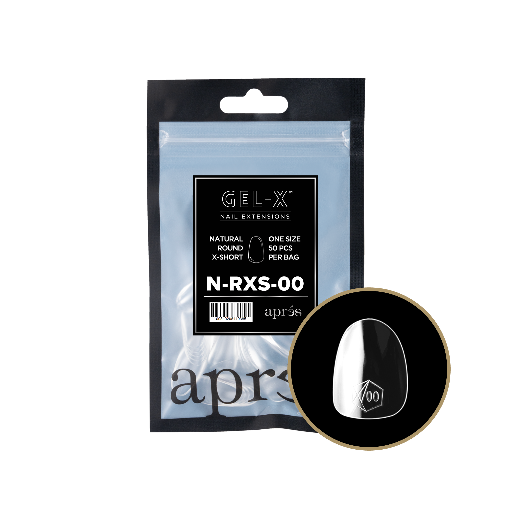 Gel-X® ナチュラルラウンドXS リフィルバッグ #00-#09 – Aprés Nail