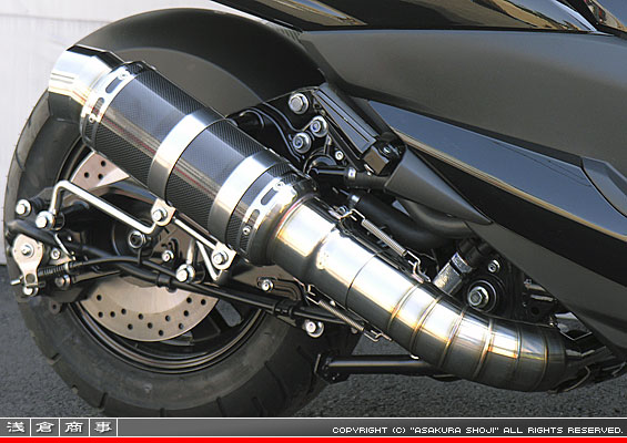 浅倉商事：4D9 マジェスティ250用 HEタイプマフラー RSタイプ