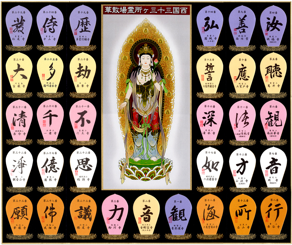 西国33観音－霊場散華一覧