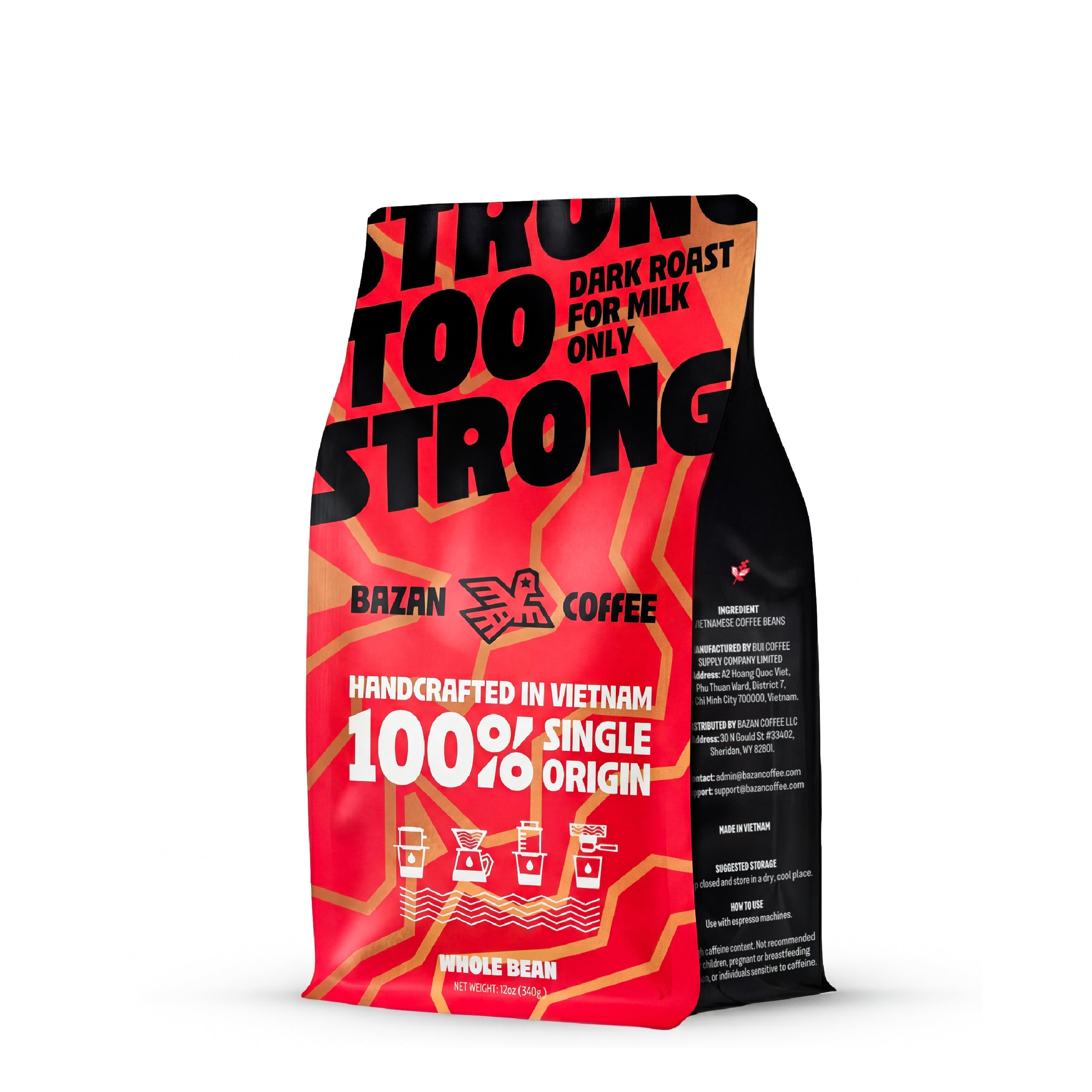 Too Strong, Premium Vietnamese Robusta, Whole Bean – Bazan Coffee
