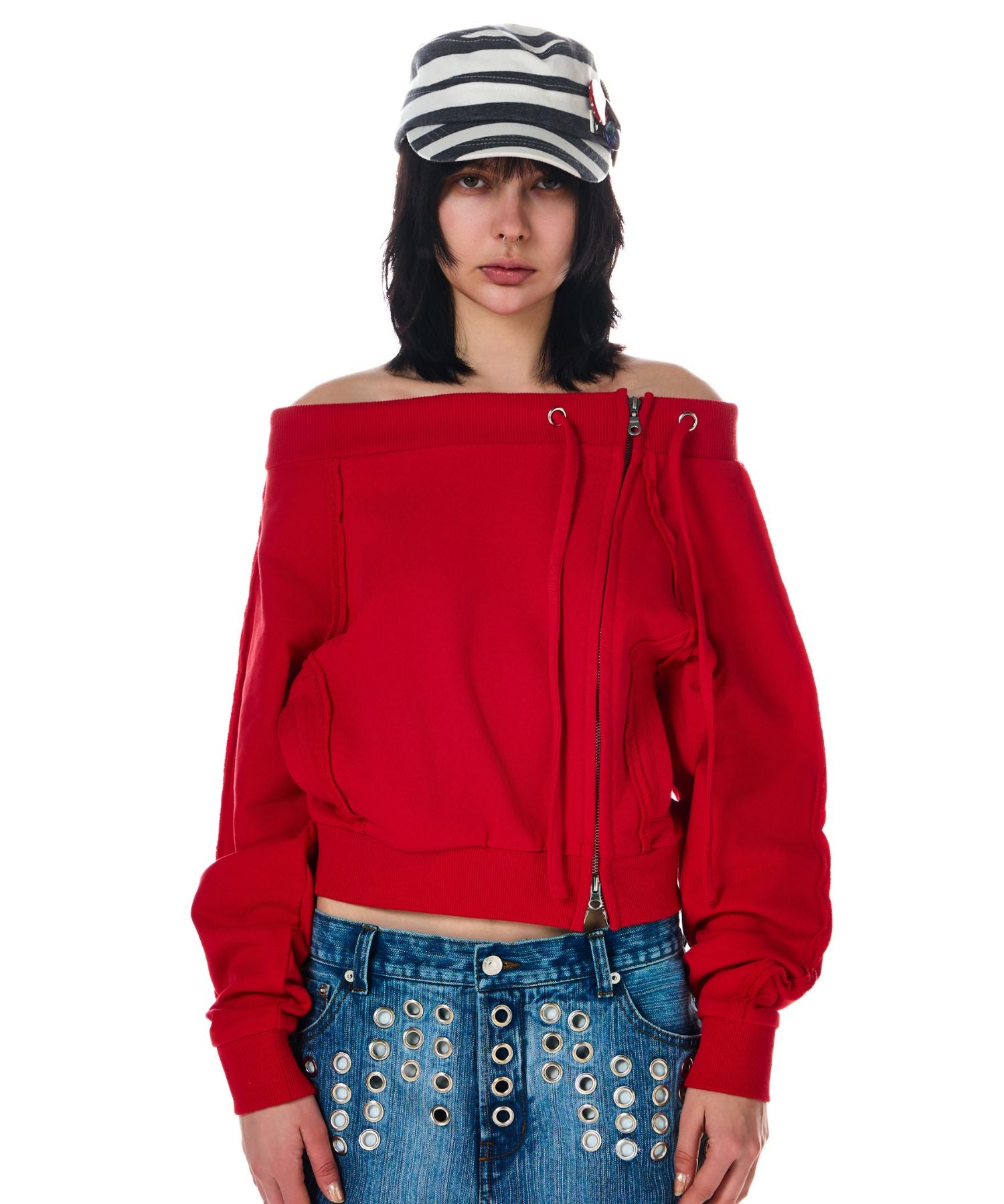 OFF SHOULDER SIDE ZIP TOPS – BEEDEN