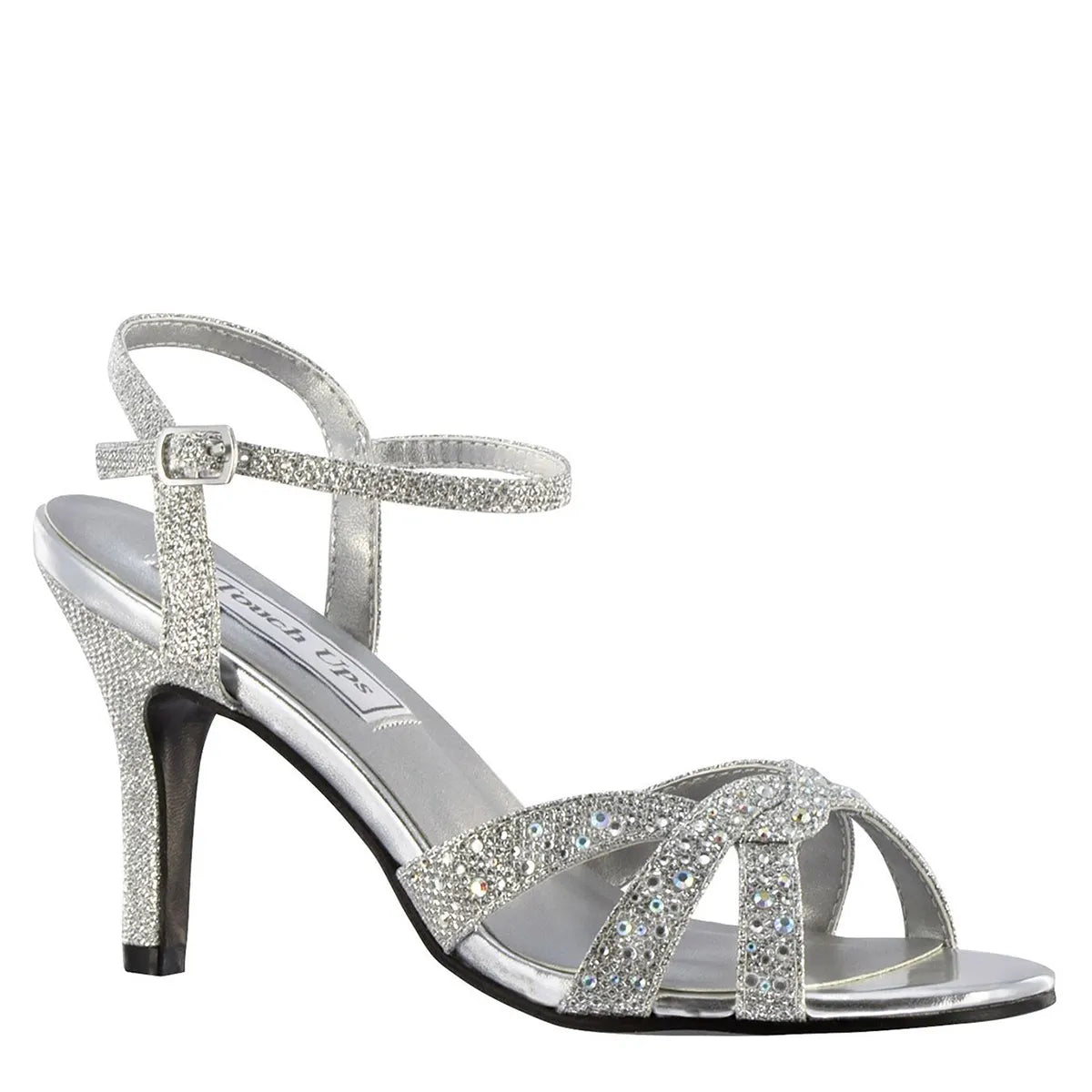 Dulce Silver | Mid Stiletto Heel Sandals | Benjamin Walk