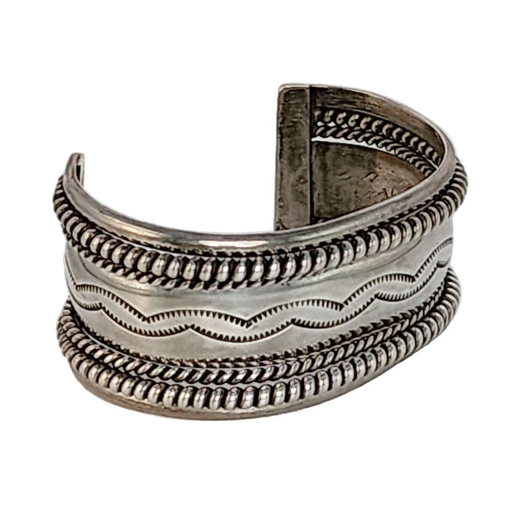 Tahe Vintage Sterling Silver Navajo Cuff Bracelet | Bitchin Retro