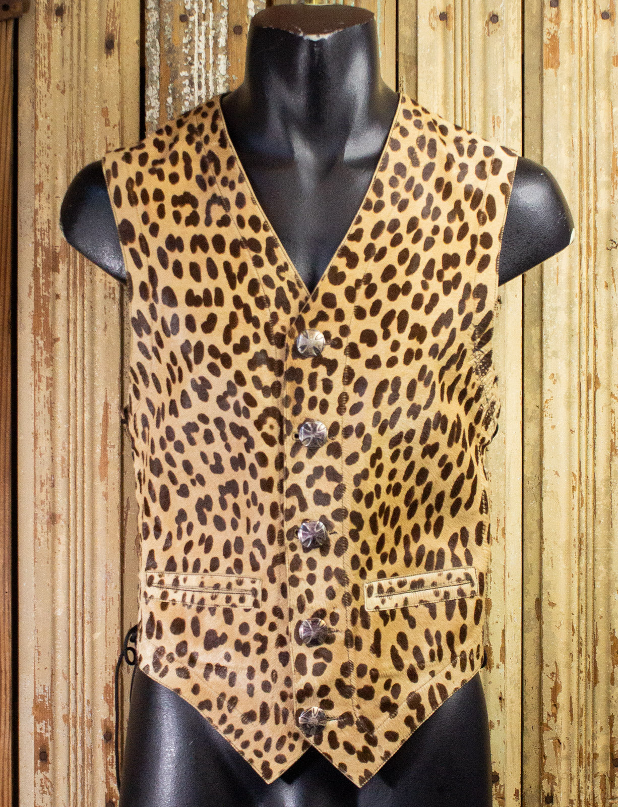 Vintage 90s Agatha Custom NYC Leopard Vest Medium – Black Shag Vintage
