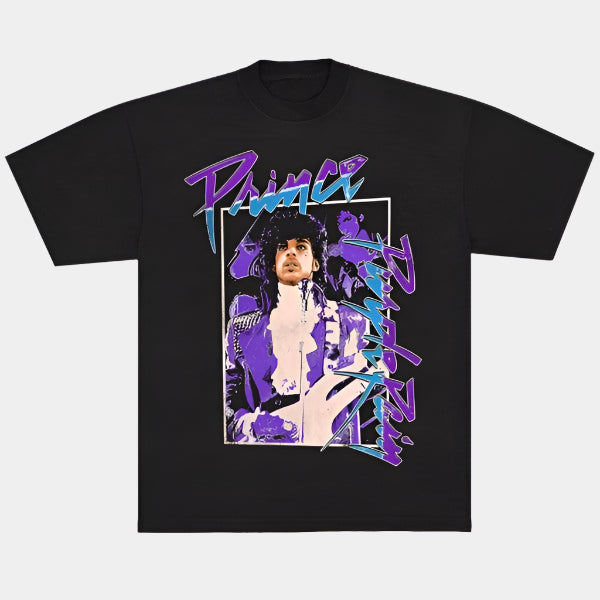 Prince Abstract Purple Rain Tee Black – Black Sheep Skate Shop