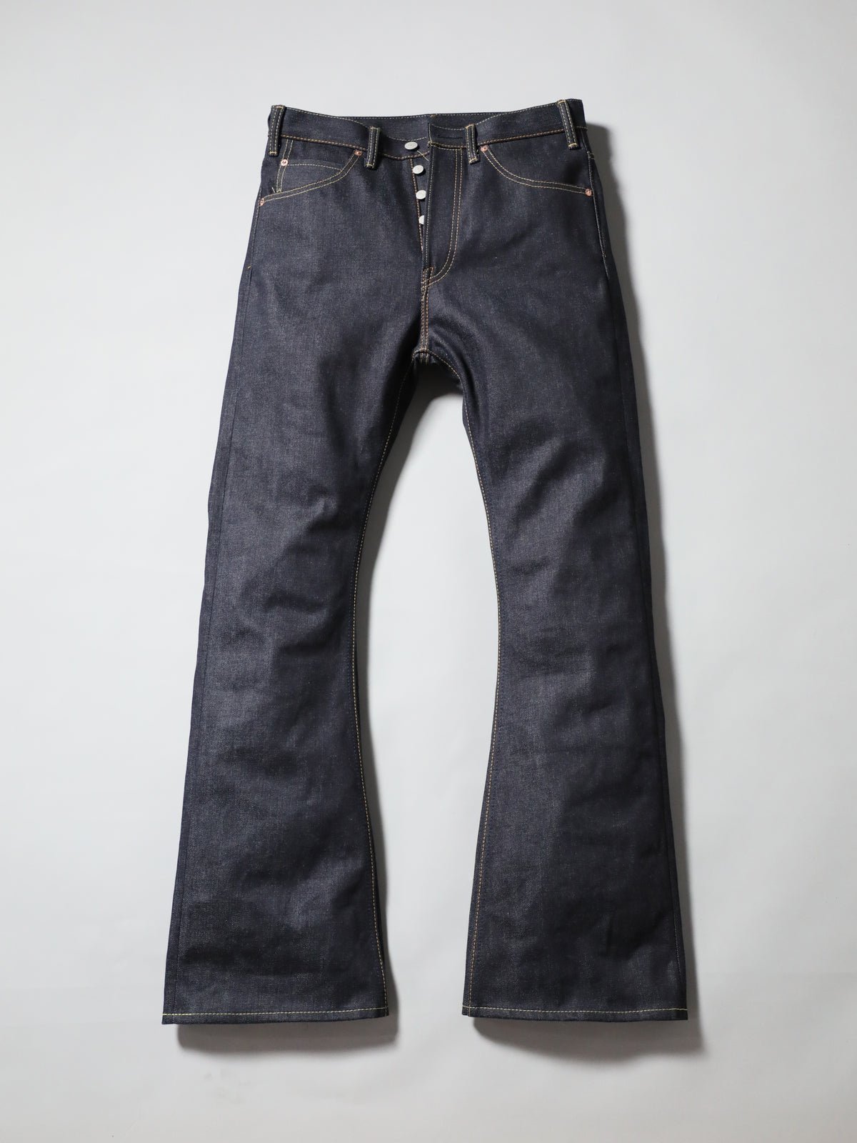 B-1969-XX-F-004 Flare Jeans Rigid, made with Selvedge Denim from
