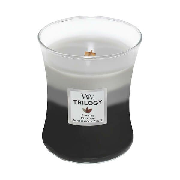 Wood Wick トリロジージャーM アロマキャンドル（ウォームウッズ