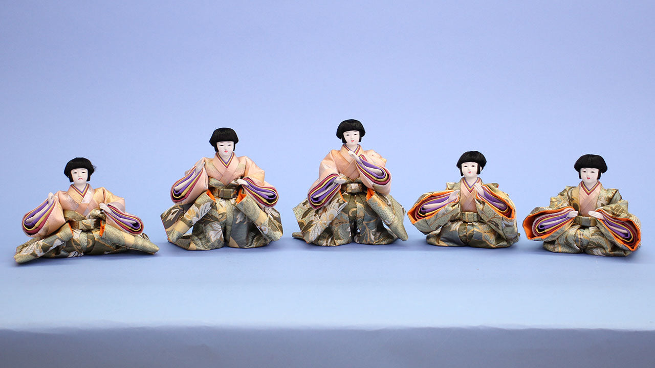 雛人形単品 2五人囃子 芥子サイズ – 寿鳳人形の東芸