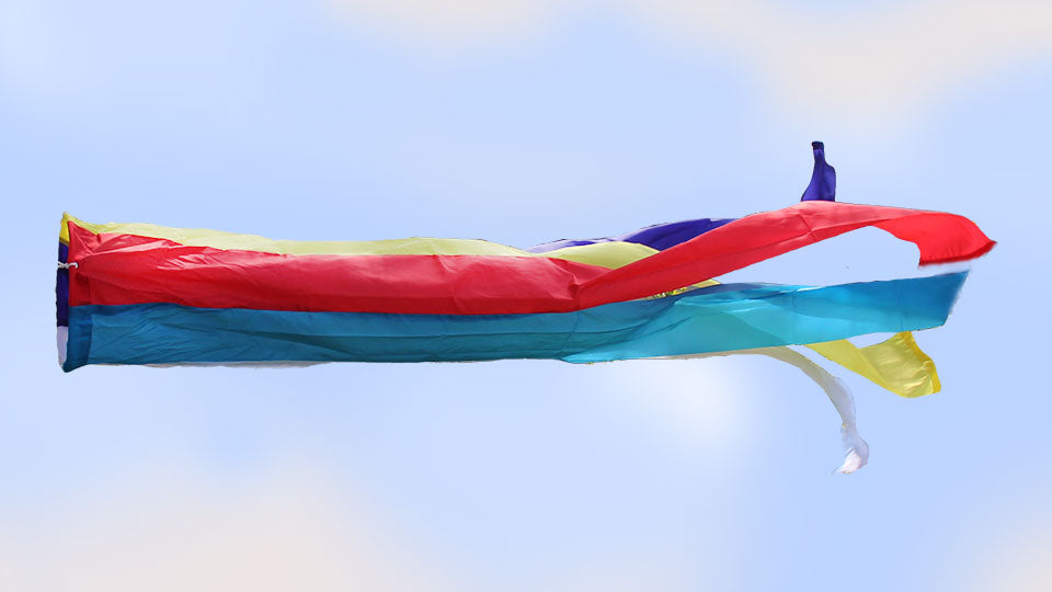 鯉のぼり用吹き流しの単品販売。五色吹き流し ナイロン1.2m – 寿鳳人形