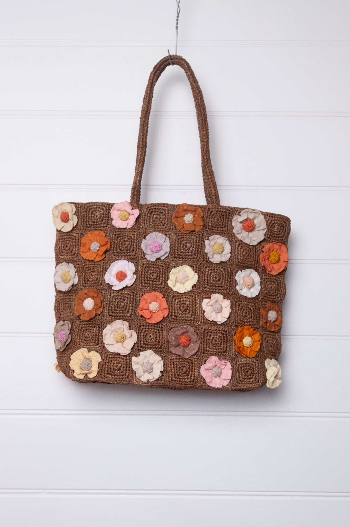 Sophie Digard raffia bag - linen flowers – juniperhearth