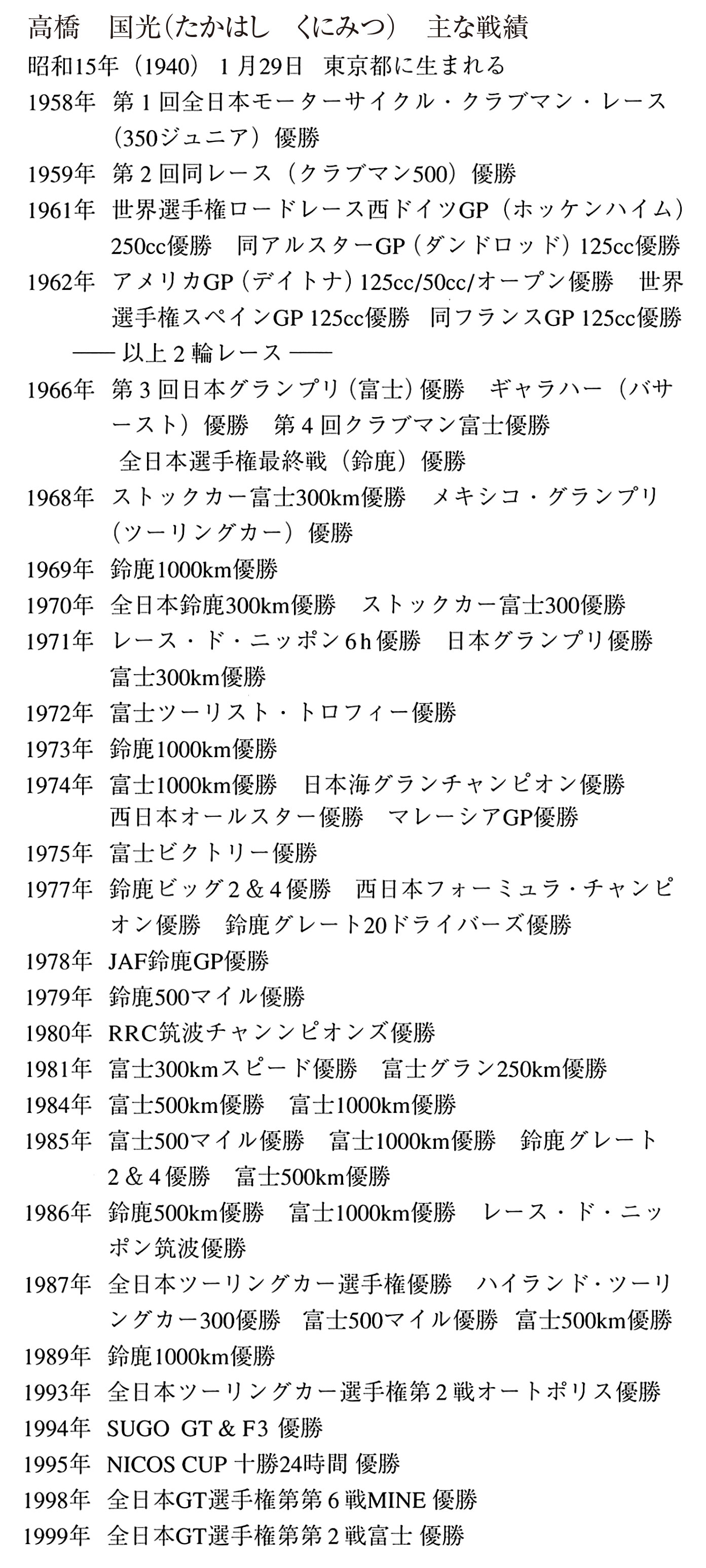 高橋 国光|日本自動車殿堂 JAHFA