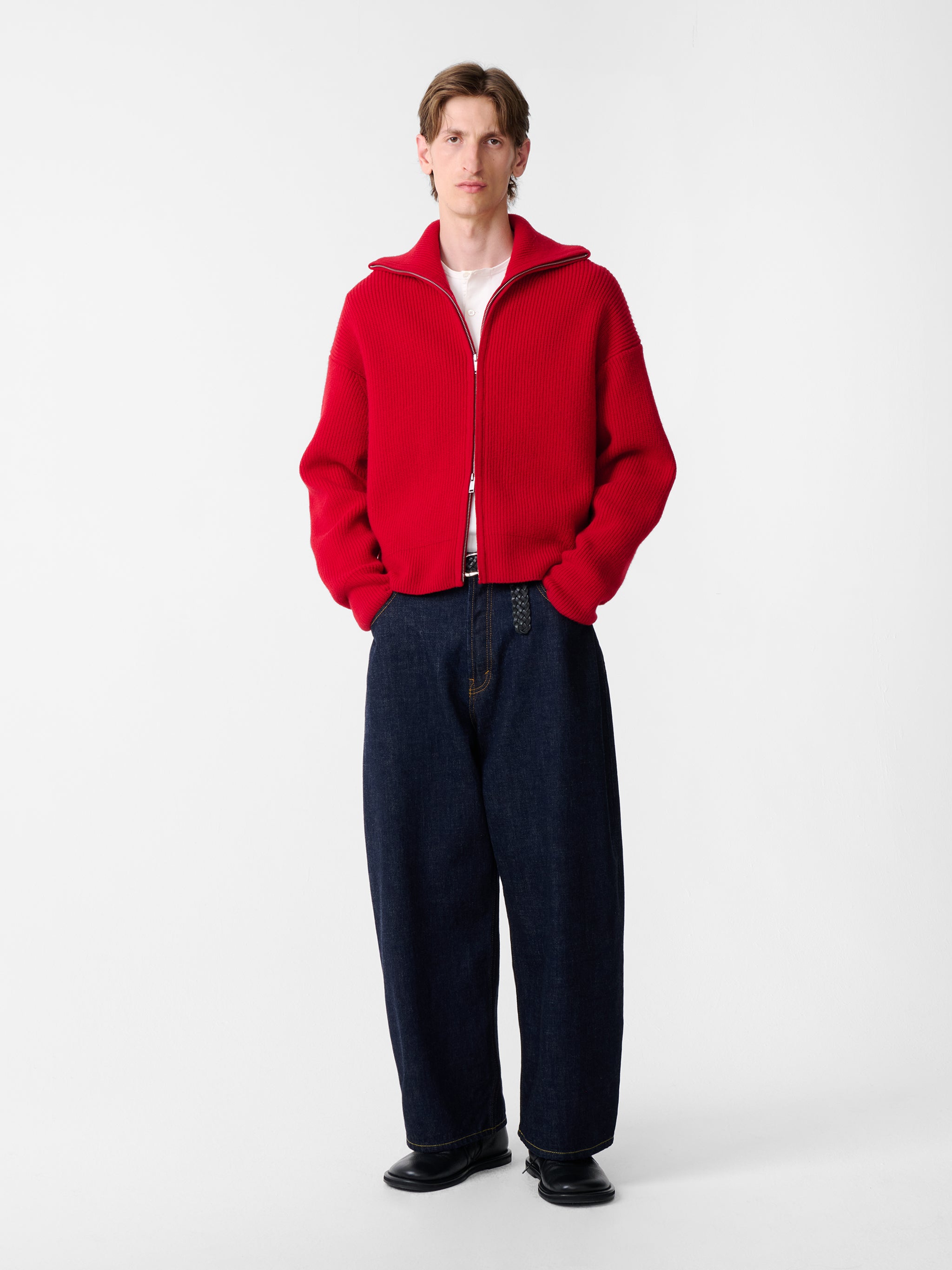 SANDOS KNIT IN CRIMSON