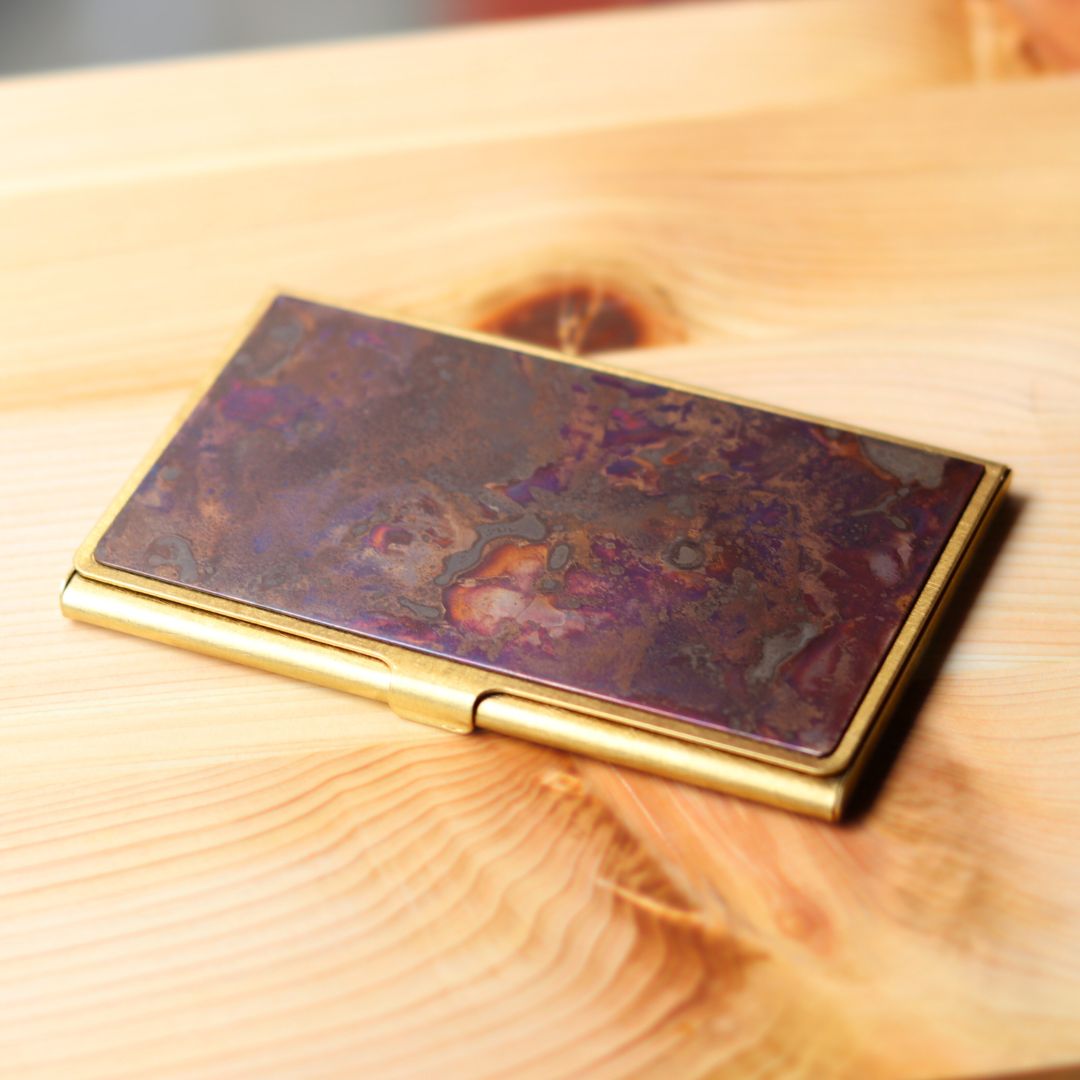 高岡銅器 名刺入れ | card case | 斑紋孔雀色 | Orii