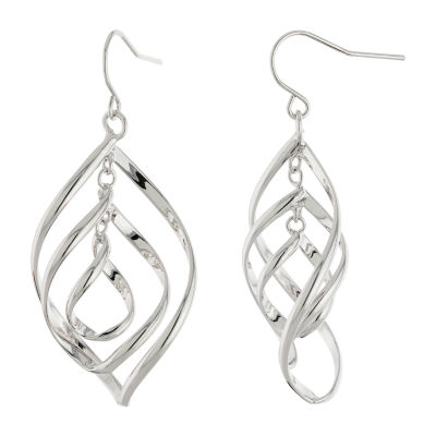 Silver Reflections Pure Silver Over Brass Drop Earrings - JCPenney