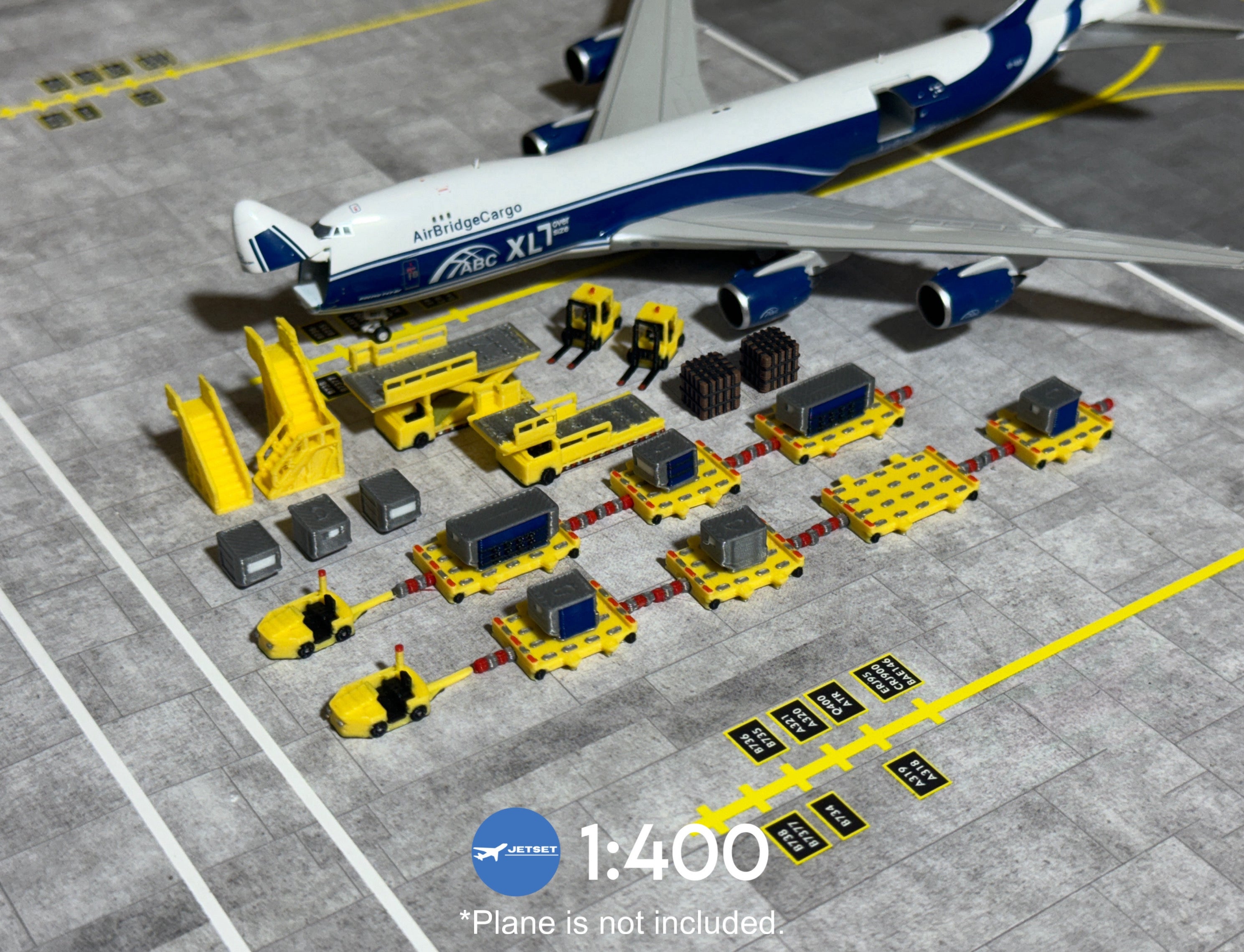 1:400 Scale Air Cargo GSE (LOT) 26 Pieces YELLOW – Jetset Models