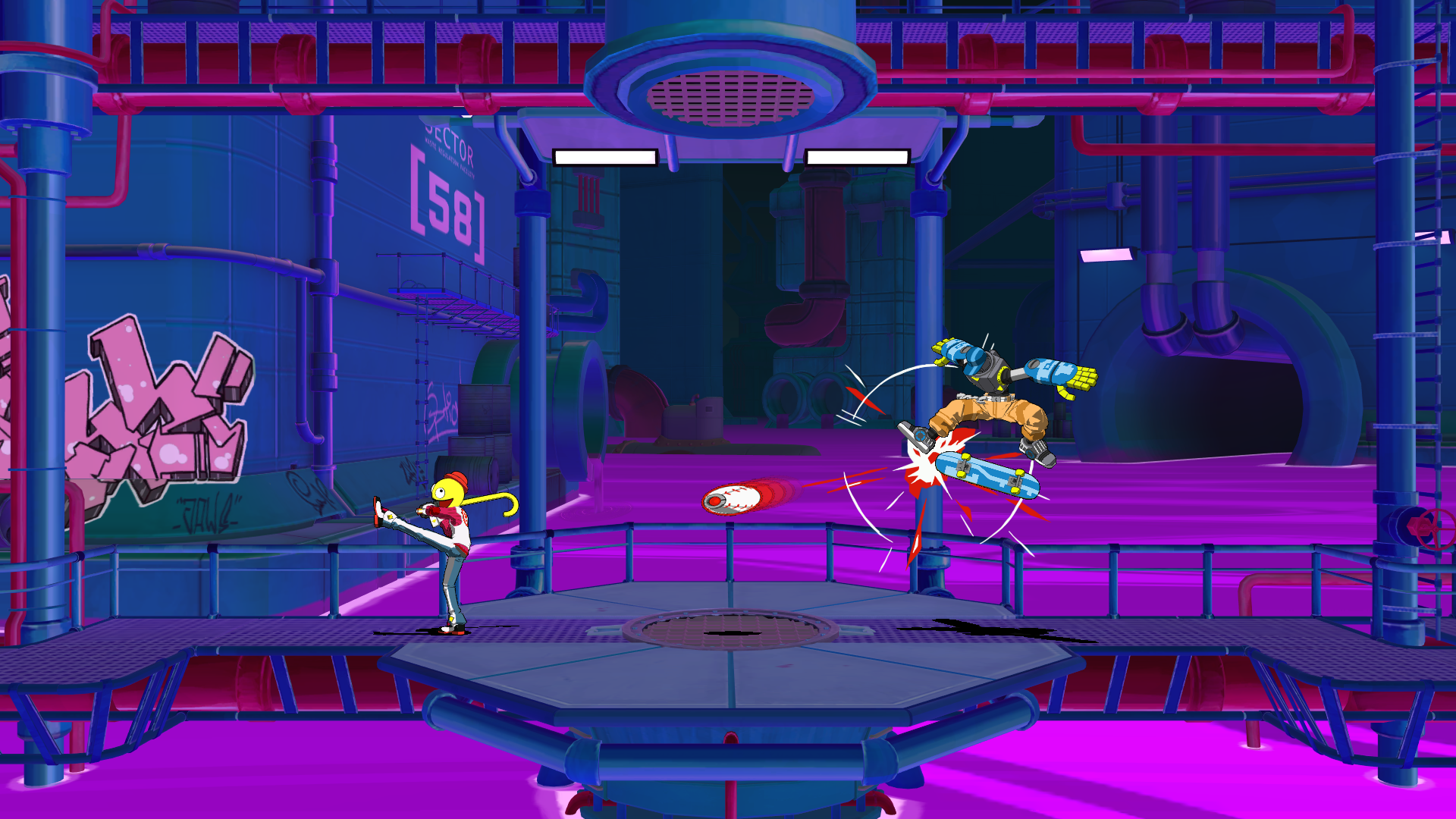 反重力ボールを打ち合う2D対戦アクションゲーム『Lethal League』の