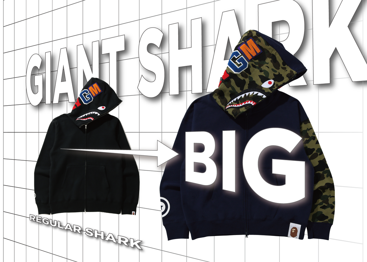 GIANT SHARK FULL ZIP HOODIE | bape.com
