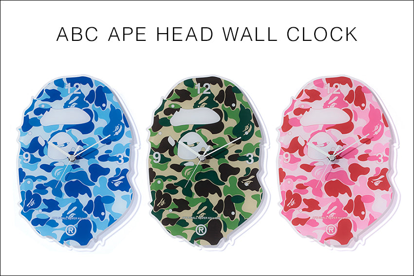 ABC APE HEAD WALL CLOCK | bape.com