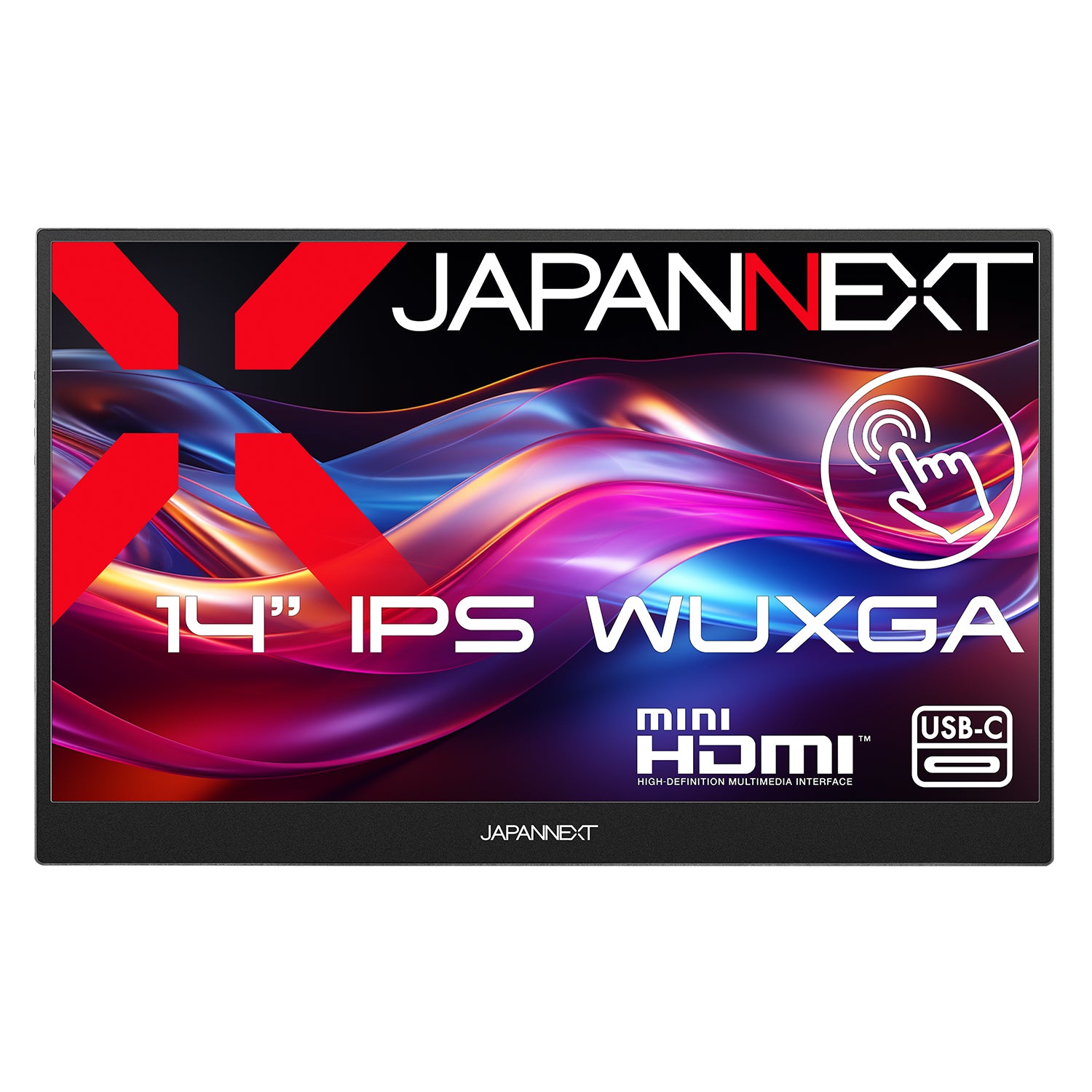 JAPANNEXT 14インチ IPSパネル搭載 10点マルチタッチ対応 WUXGA(1920