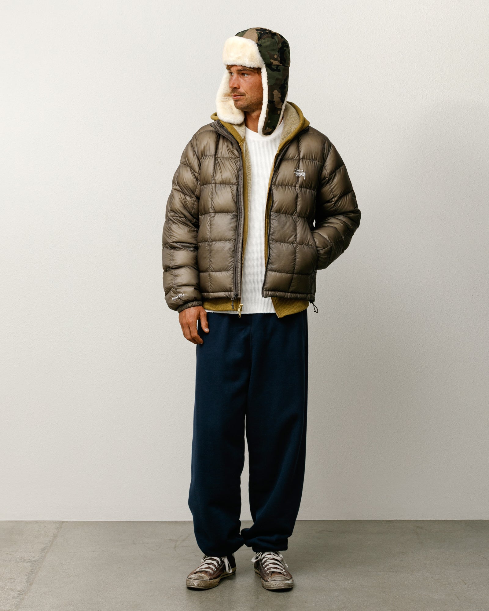 Midweight Puffer – Taupe | Outerwear | Stüssy Japan