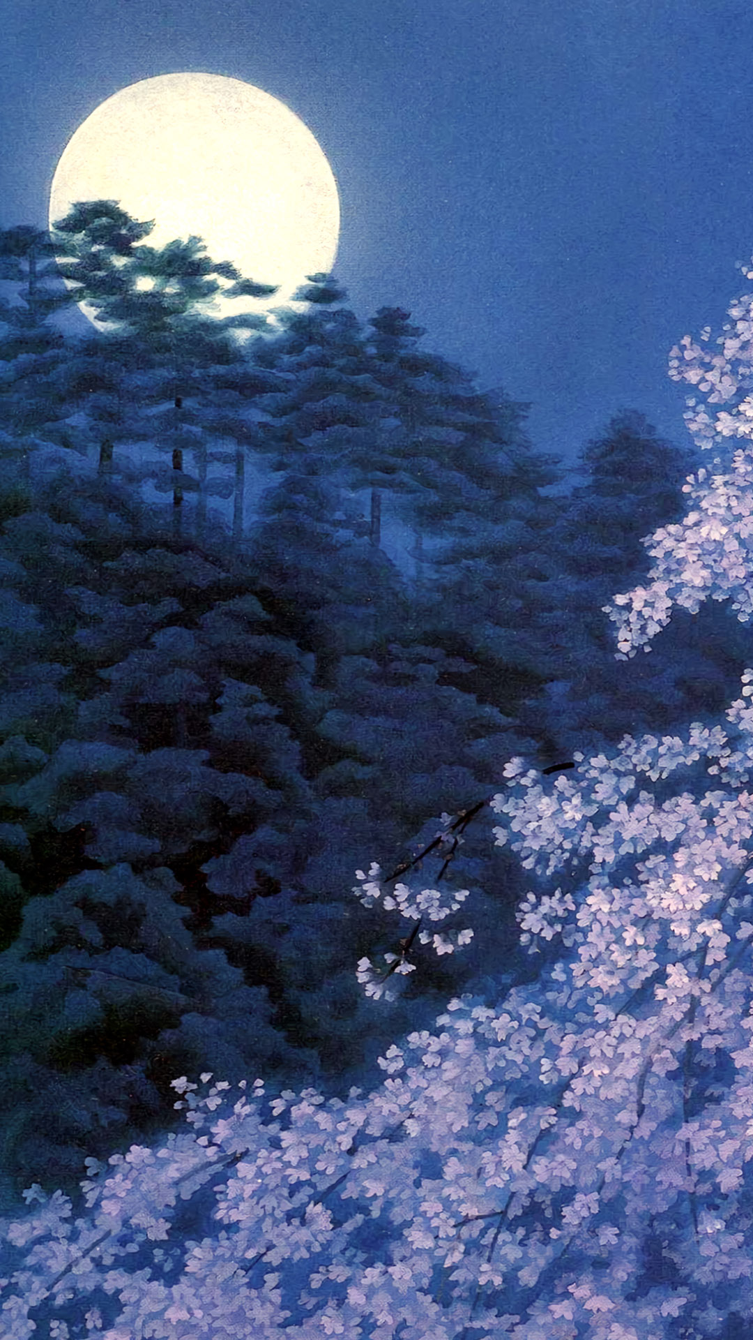 東山魁夷 / 宵桜 | 壁紙ギャラリー KAGIROHI