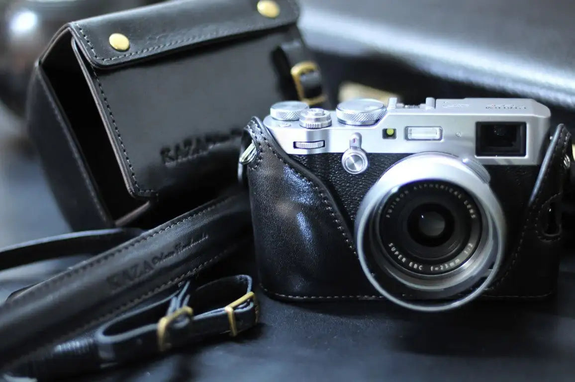 Fujifilm X 100F Leather Camera Case - Combo Set [Lens Hoods (23mm