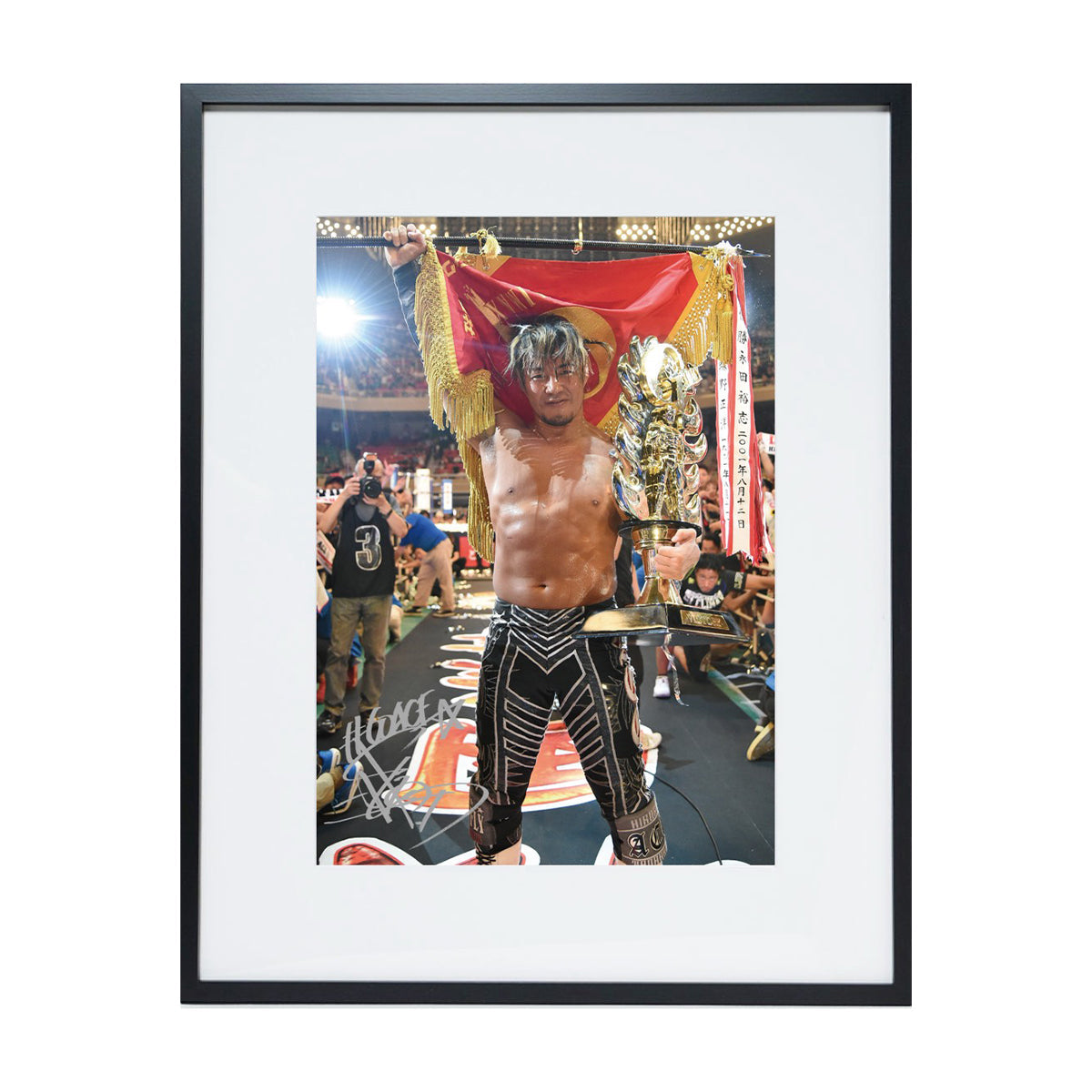 HIROSHI TANAHASHI 棚橋弘至×週プロ 直筆サイン入り額装 #2 T-S-FRAMED