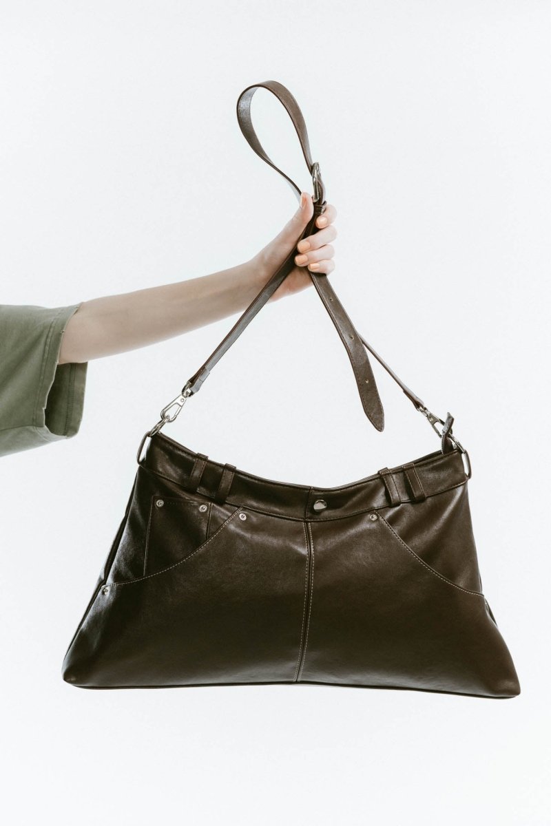 leather denim shoulder bag/2color | KNUTH MARF