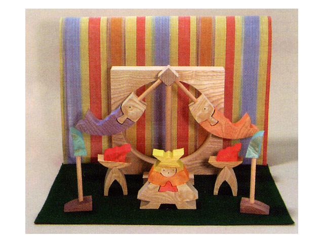 小黒三郎 組み木 五月人形 円武者とかがり火 木のおもちゃ専門店