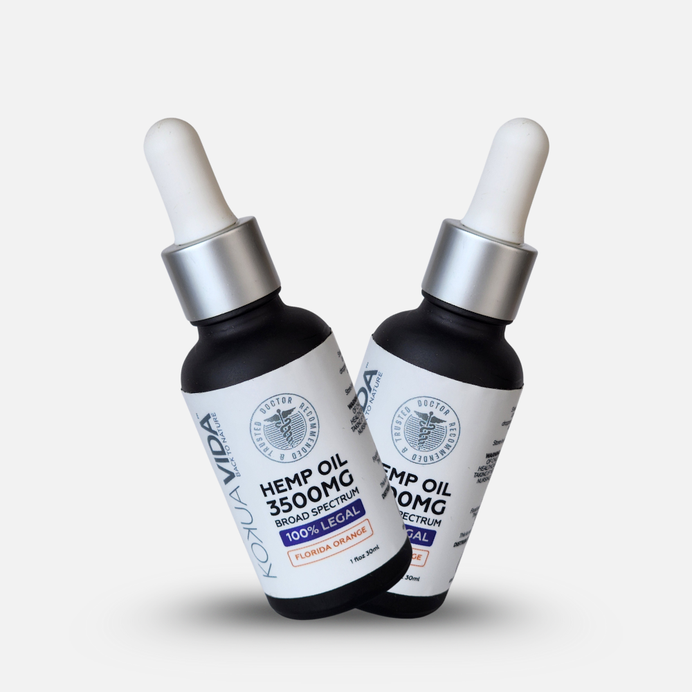 KokuaVida 3500mg THC-Free CBD Oil: Energize & Focus with Broad
