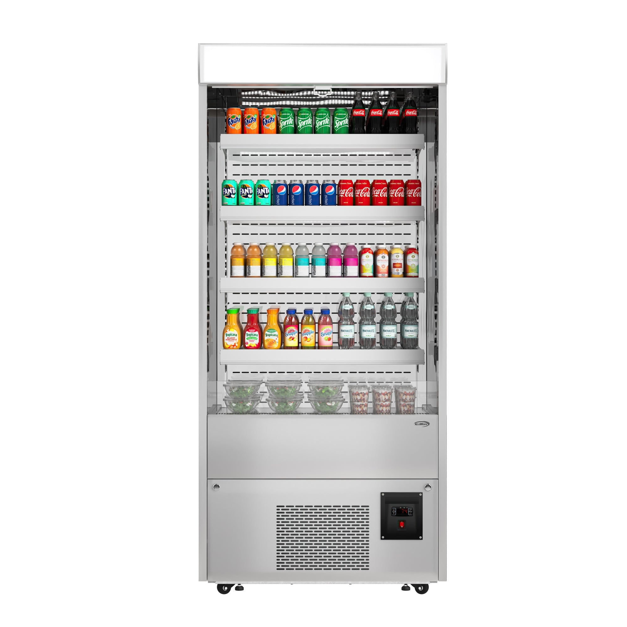 35.3 in. Open-Air Merchandiser Grab and Go Refrigerator, 18 cu. ft